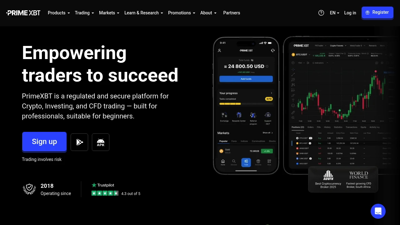 PrimeXBT preview