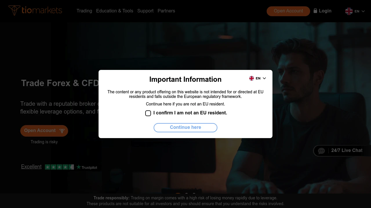 TIOmarkets Broker